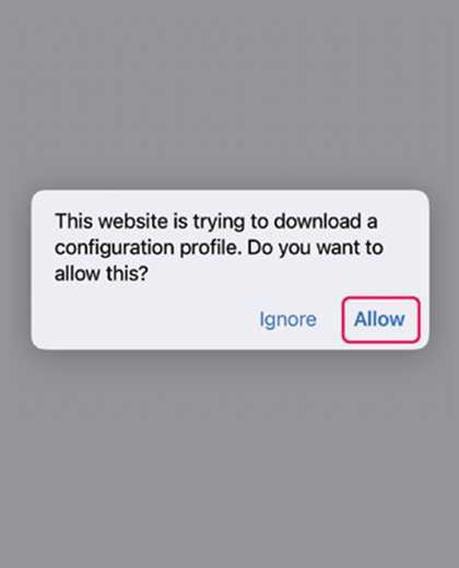 Pop-up screen requesting permission to download Sakura Mobile eSIM profile with Allow highlighted.
