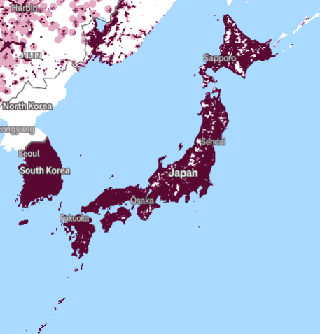 t-mobile in japan coverage